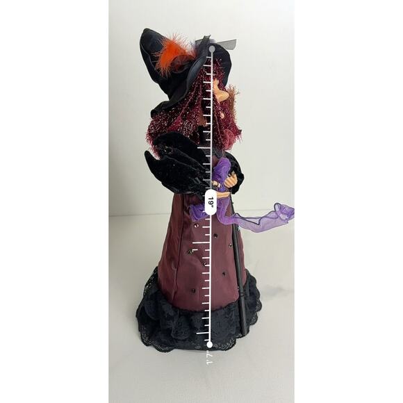 Vintage Dan Dee Collectors Choice Witch Table Top Tree Purple Dress Bat Broom - Picture 12 of 12